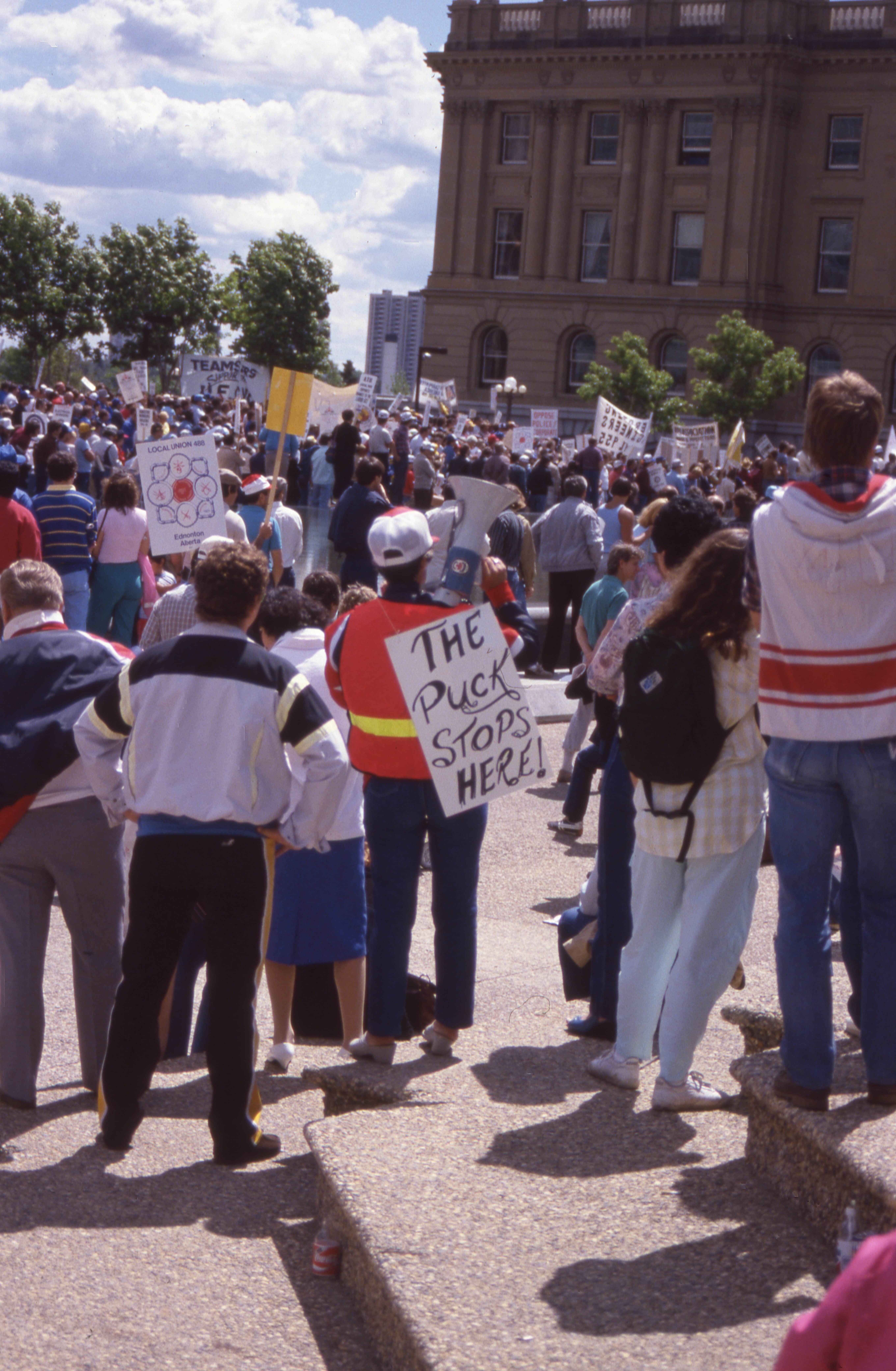 Gainers Strike, March on Legislature June 1986, Mike Tulley 01