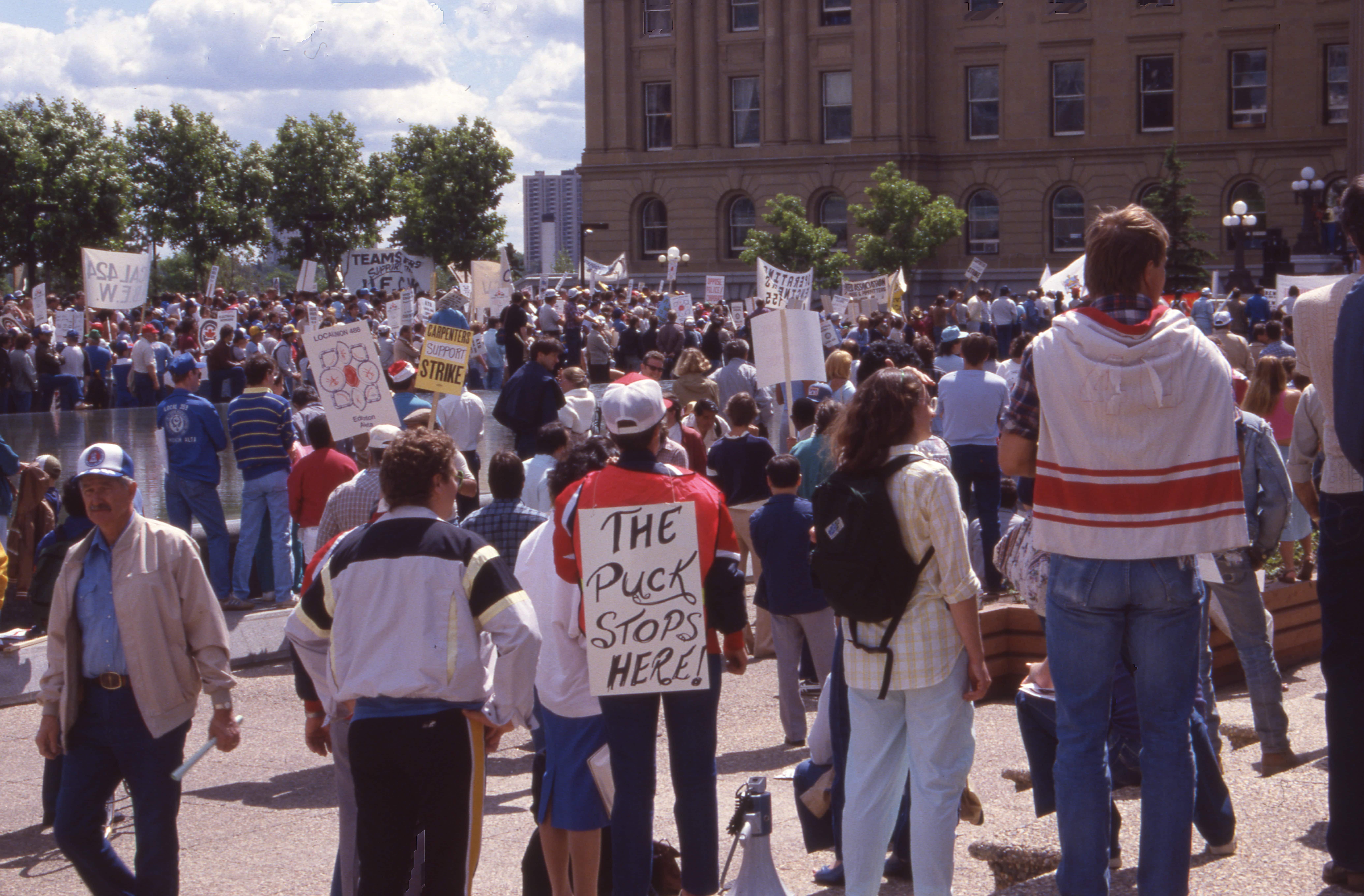 Gainers Strike, March on Legislature June 1986, Mike Tulley 05